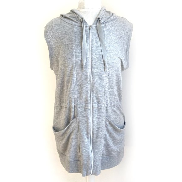 Yogalicious Tops - Yogalicious Sleeveless Lightweight Zip Hoodie
